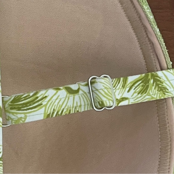 Lands End Womens Tankini Top Swimwear Green Floral Adjustable Strap Stretch 12P - Picture 8 of 8